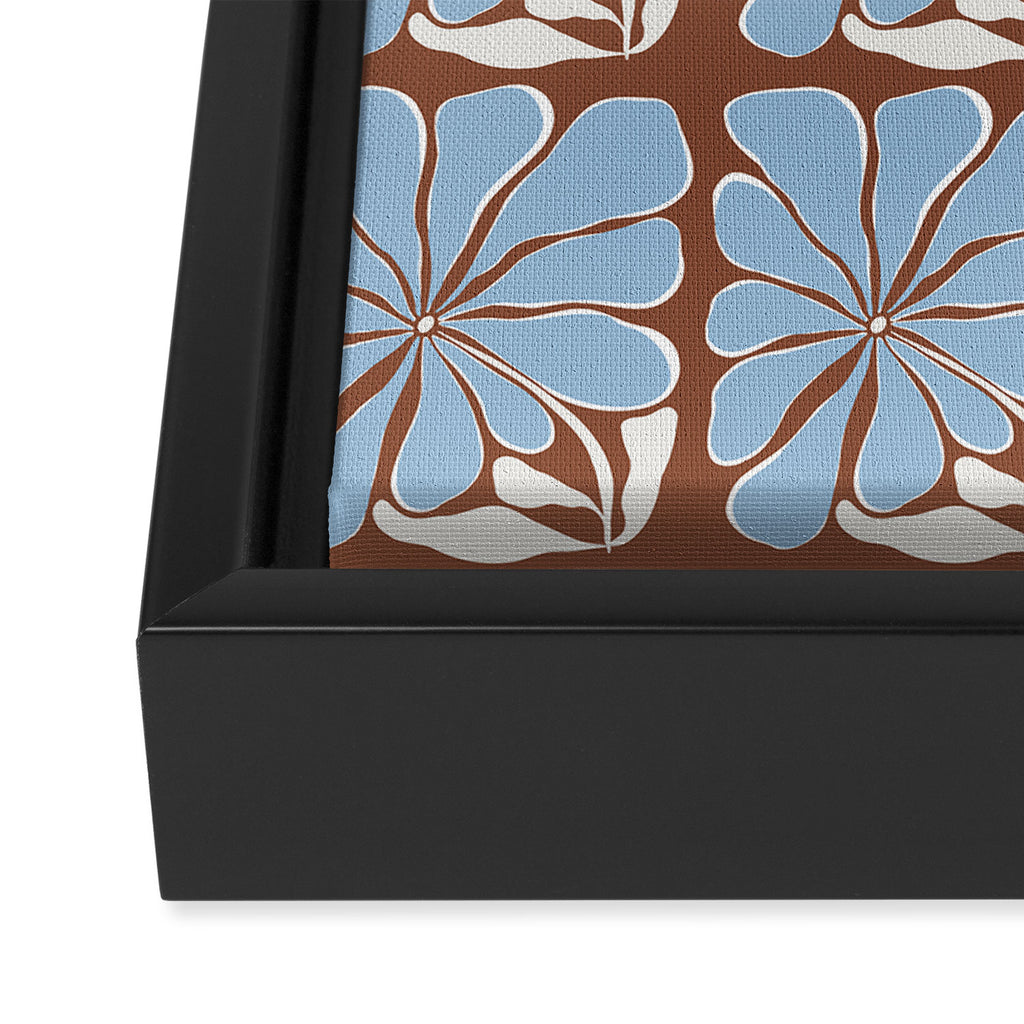 Blooming in Blue Framed Canvas Print Gallery Image 3