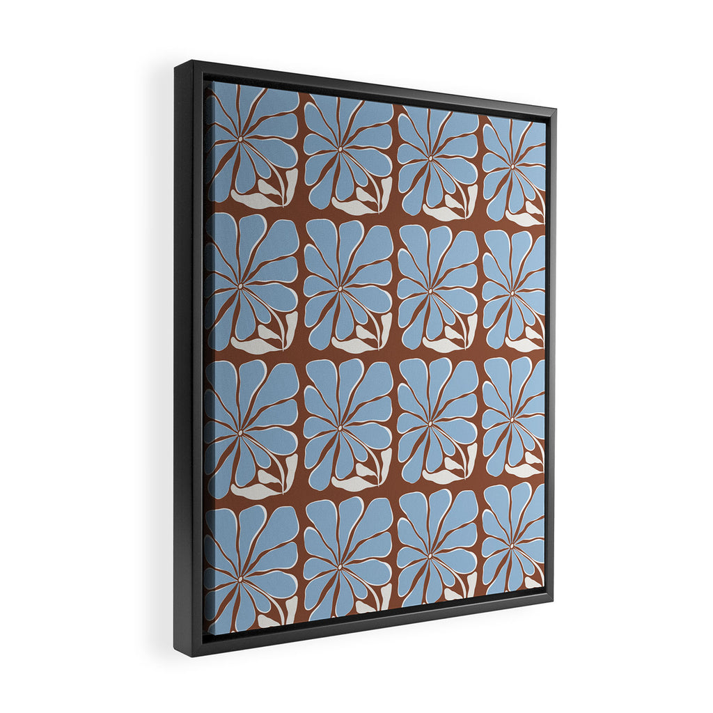 Blooming in Blue Framed Canvas Print Gallery Image 2