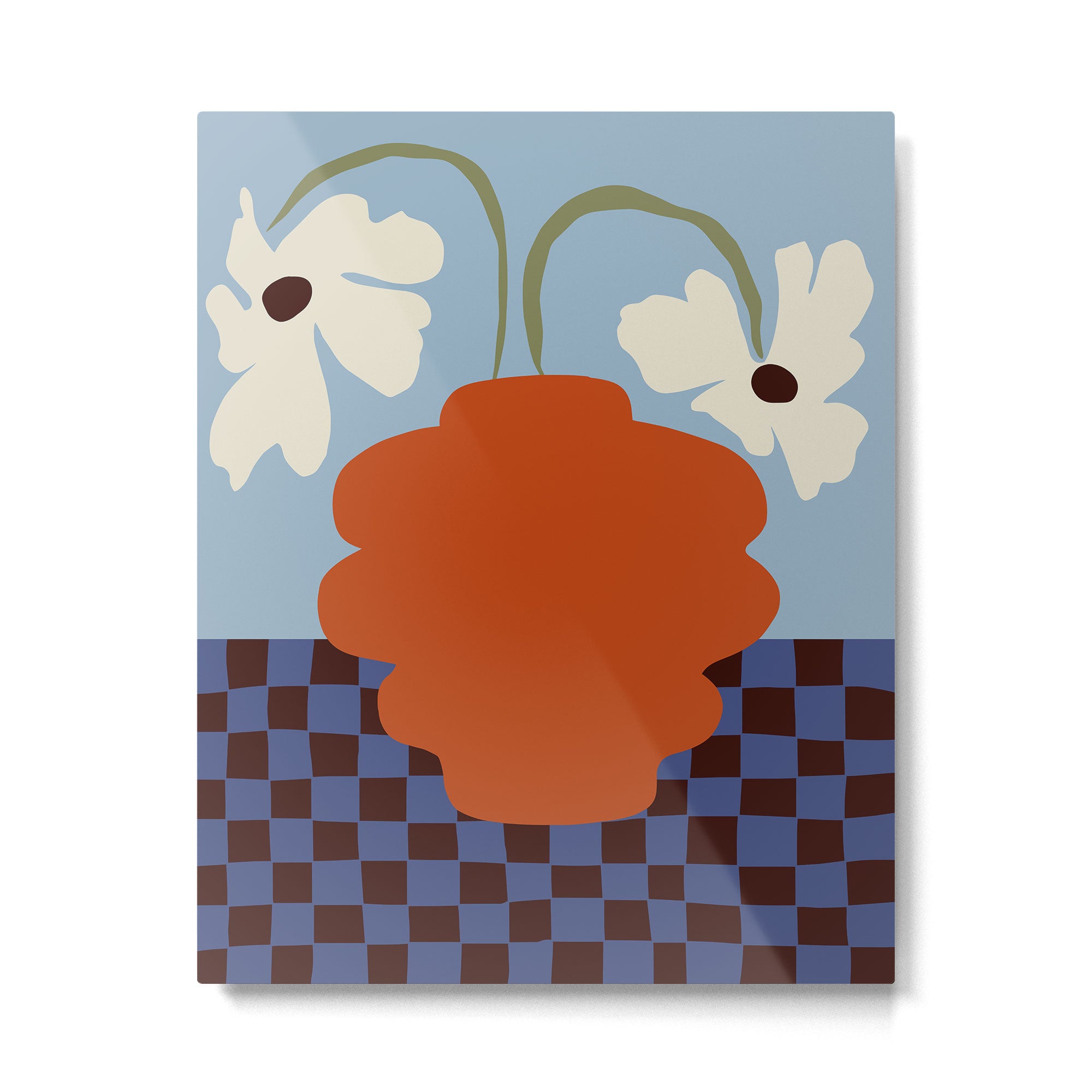 Blooming_Dropping and checkerboard   Metal Print Gallery Image 4