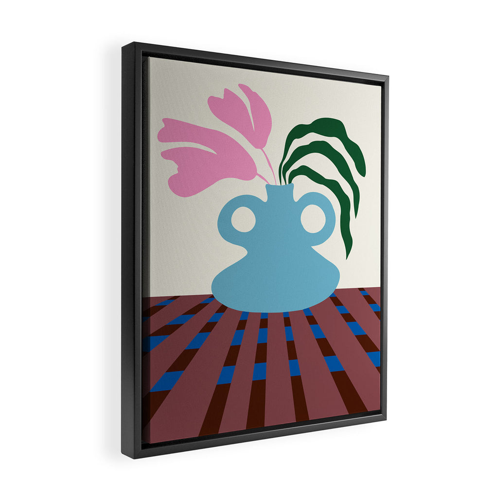 Blossoms on clay Framed Canvas Print Gallery Image 2