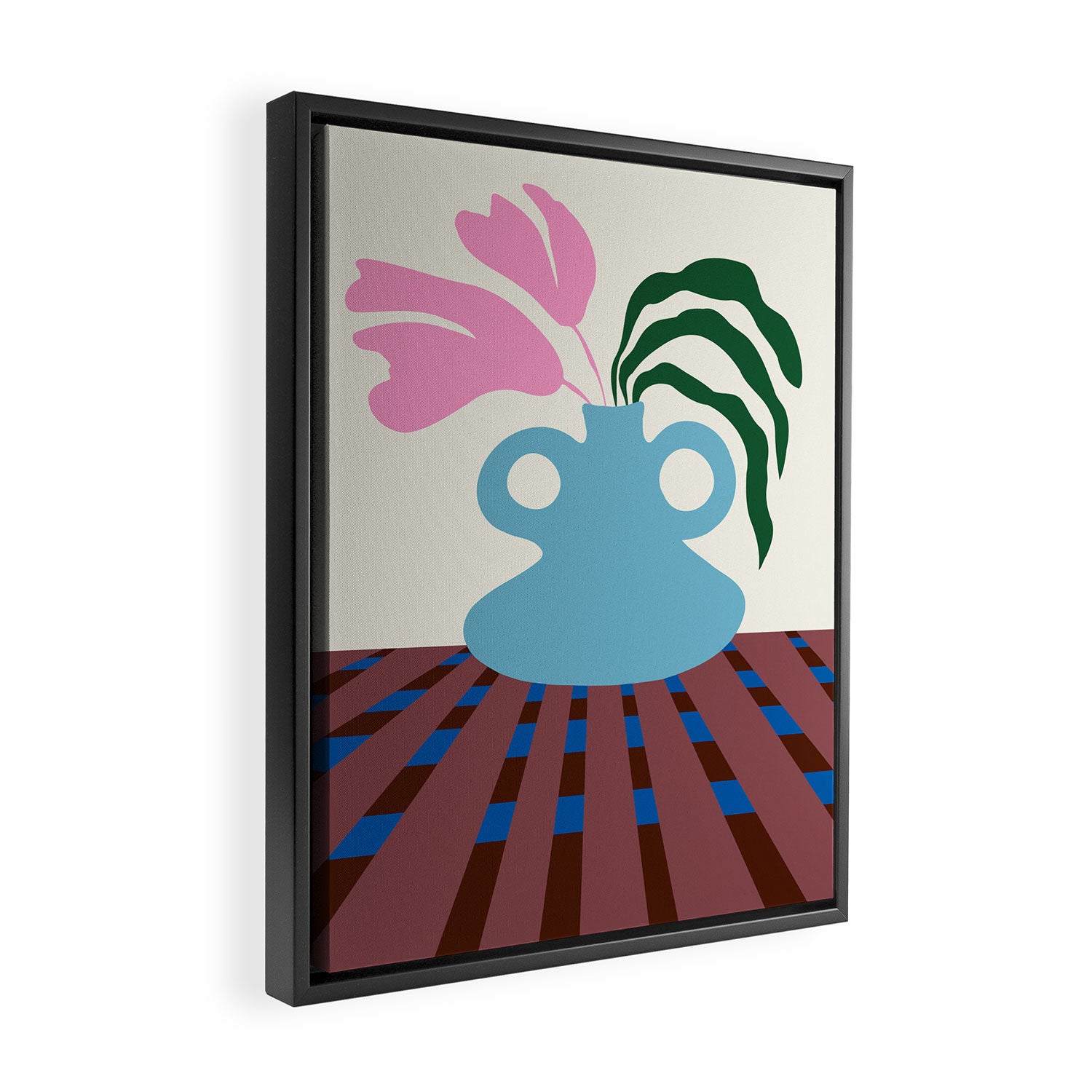 Blossoms on clay Framed Canvas Print Gallery Image 2