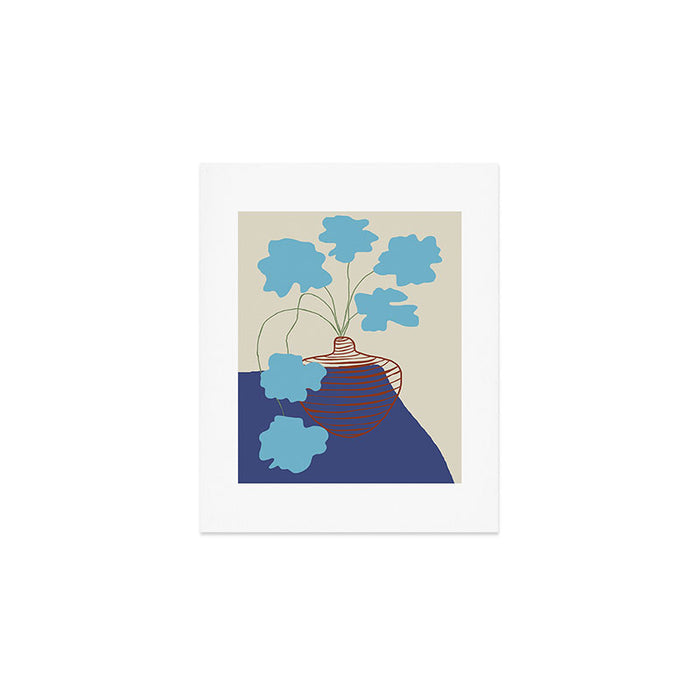 Blue Blooming Art Print Gallery Image 1