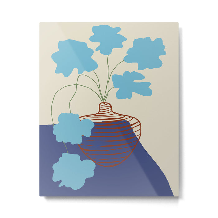 Blue Blooming Metal Print Gallery Image 1