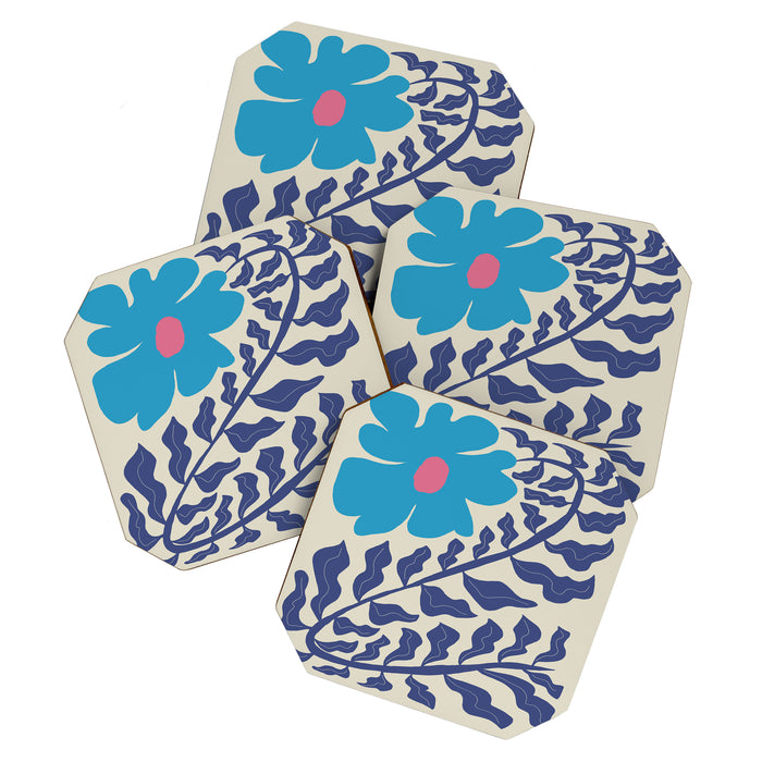 Blue fern Coaster Gallery Image 1