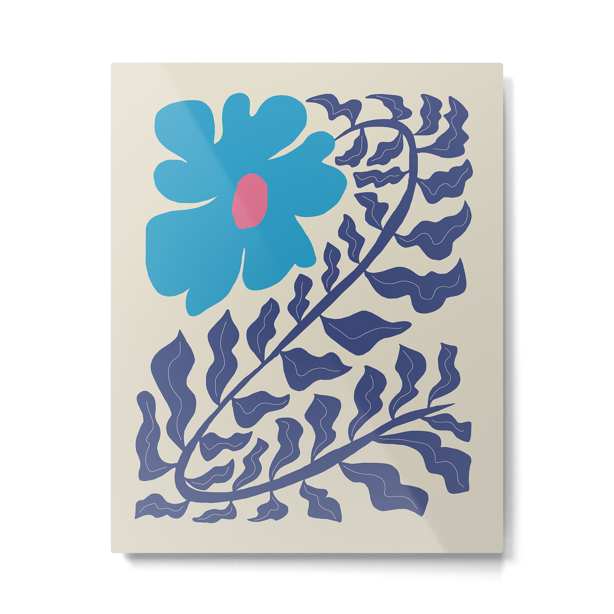 Blue fern Metal Print Gallery Image 4