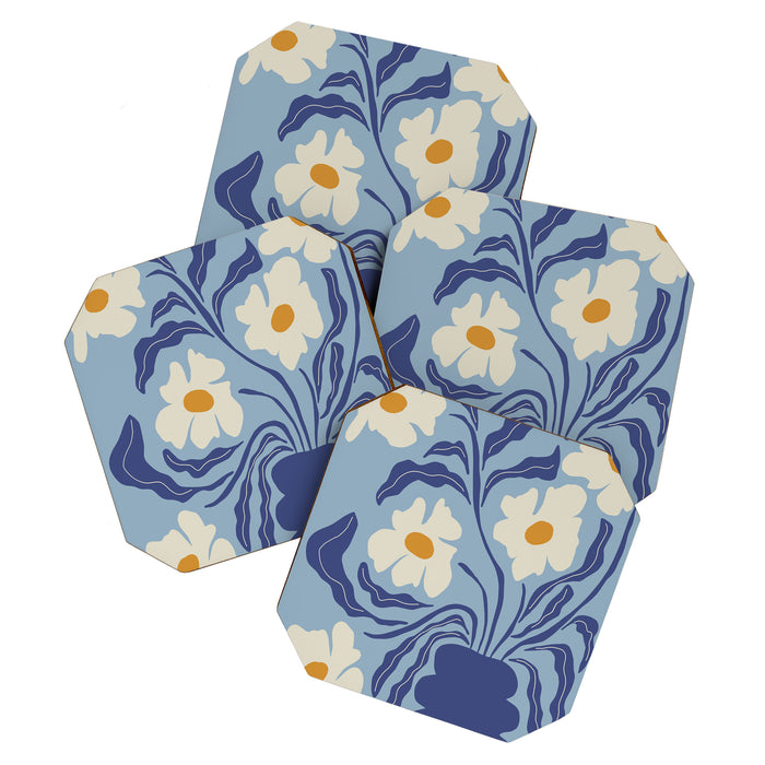 Blue moon flower-pot  Coaster Gallery Image 1