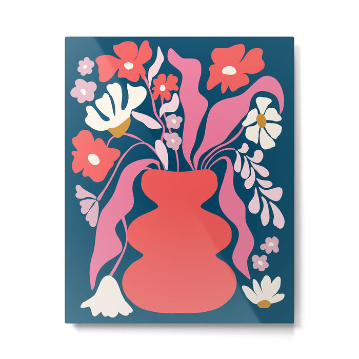 Blushing flower pot  Metal Print Gallery Image 1