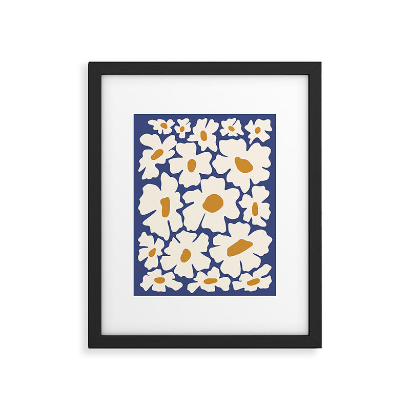 Boho Blue blossom garden  Framed Art Print Gallery Image 5