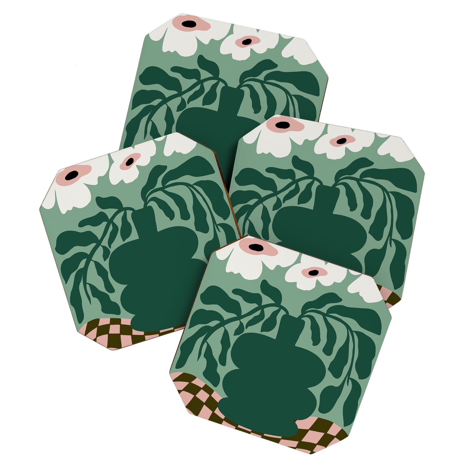 Bold Blossom Pottery Coaster Gallery Image 1