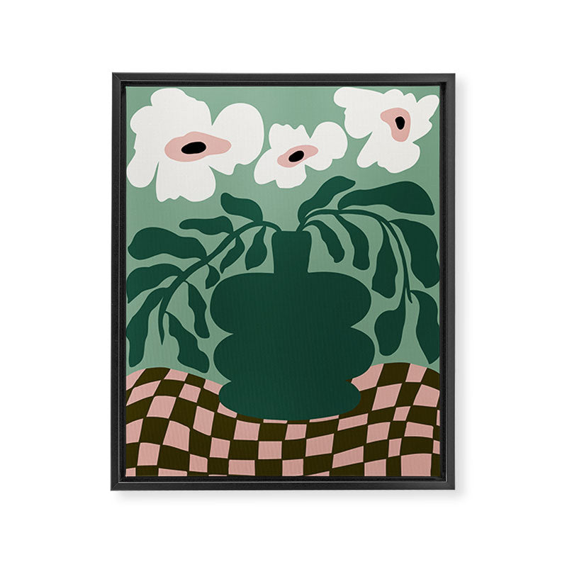 Bold Blossom Pottery Framed Canvas Print Gallery Image 6