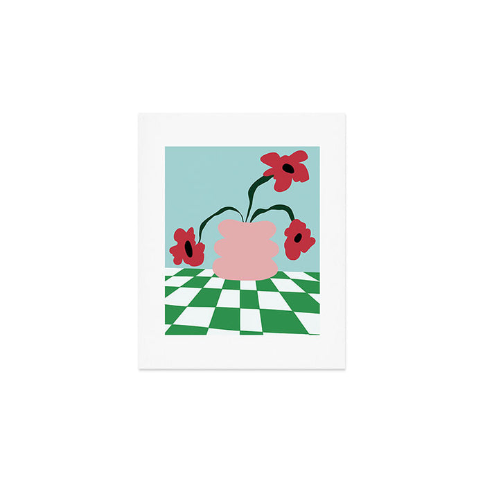Bold clay florals Art Print Gallery Image 1