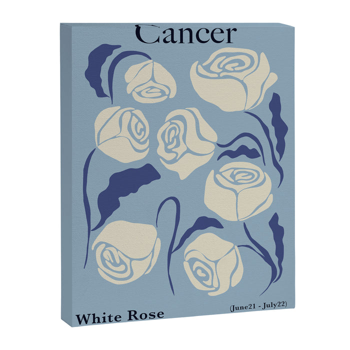 Cancer white rose  Canvas Print Gallery Image 1