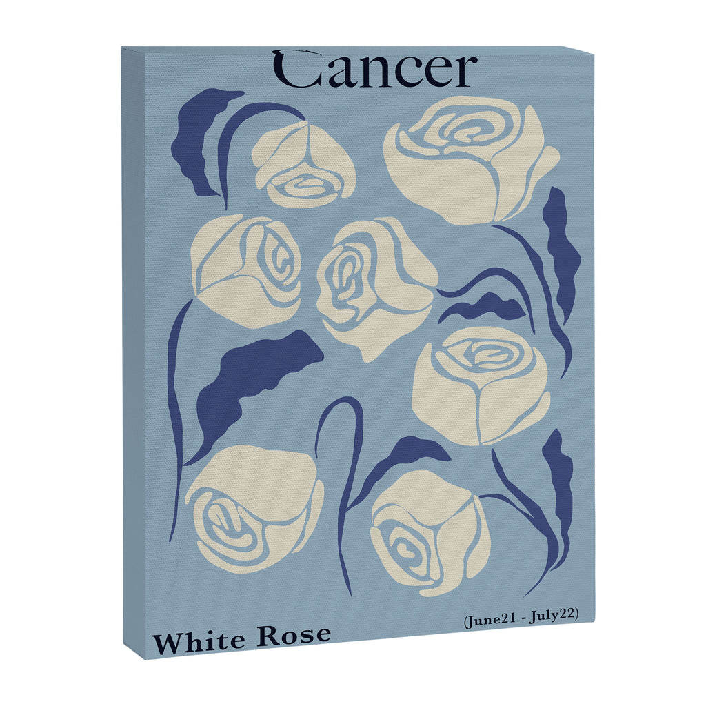 Cancer white rose  Canvas Print Gallery Image 6