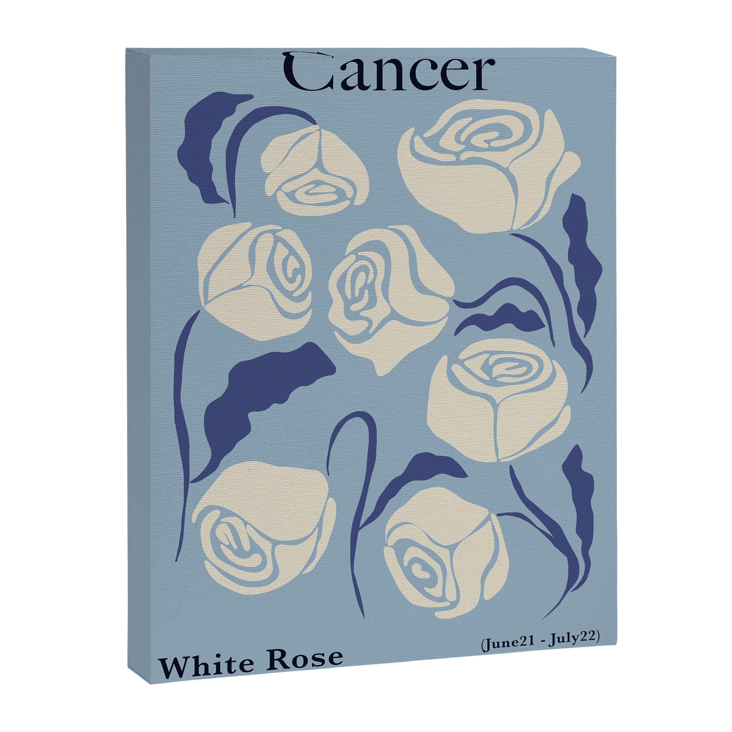 Cancer white rose  Canvas Print Gallery Image 6