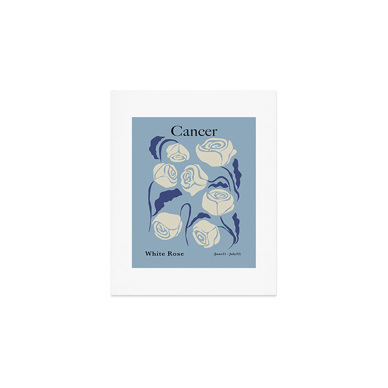 Cancer white rose  Art Print Gallery Image 1