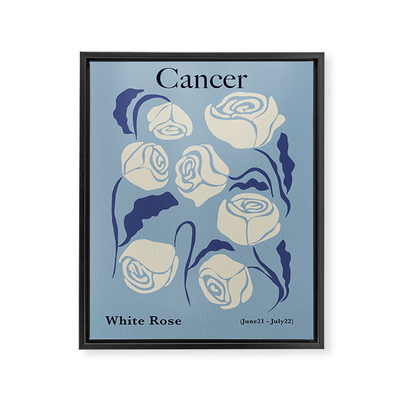 Cancer white rose  Framed Canvas Print Gallery Image 6
