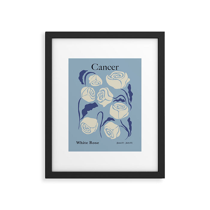 Cancer white rose  Framed Art Print Gallery Image 1