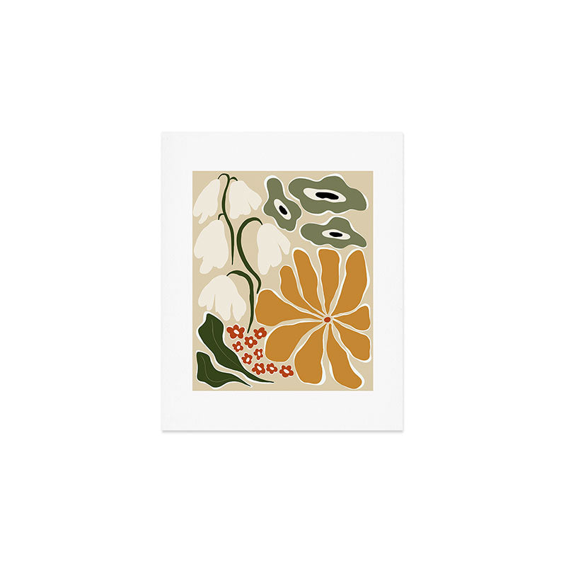 Classic Mid-Century florals Art Print Gallery Image 1