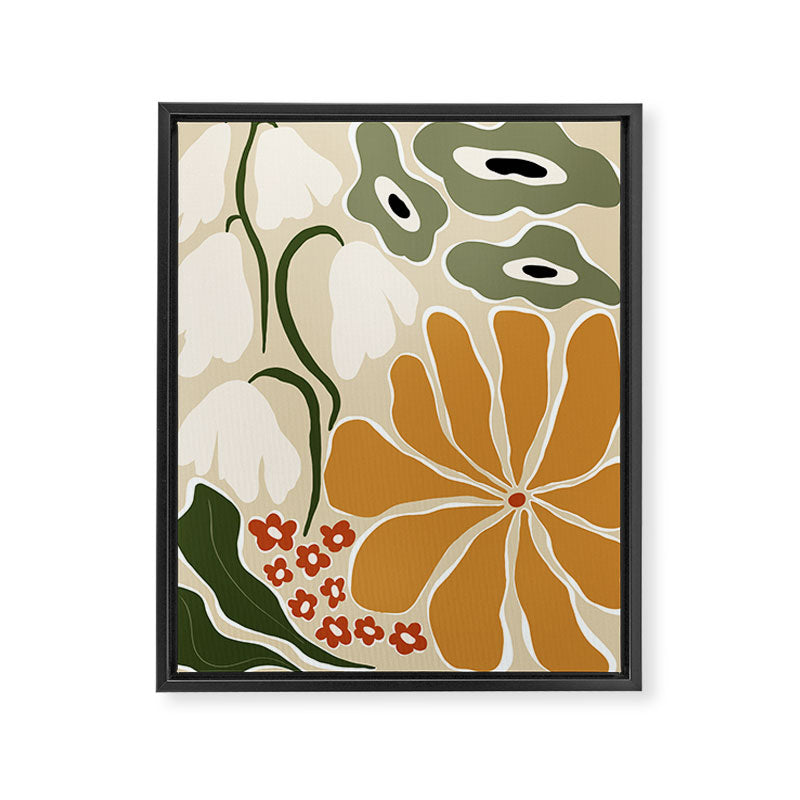 Classic Mid-Century florals Framed Canvas Print Gallery Image 6