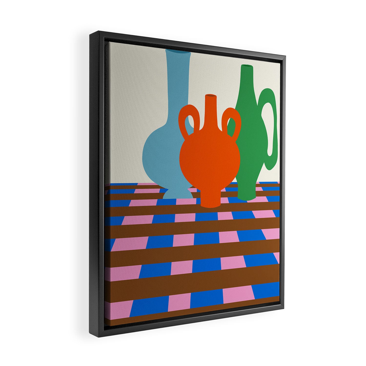 Colorful vases Framed Canvas Print Gallery Image 2