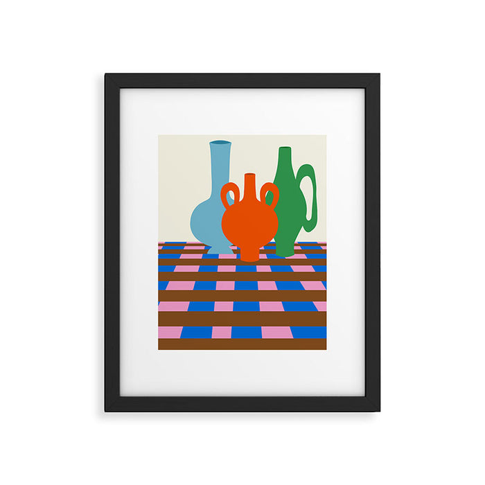 Colorful vases Framed Art Print Gallery Image 1