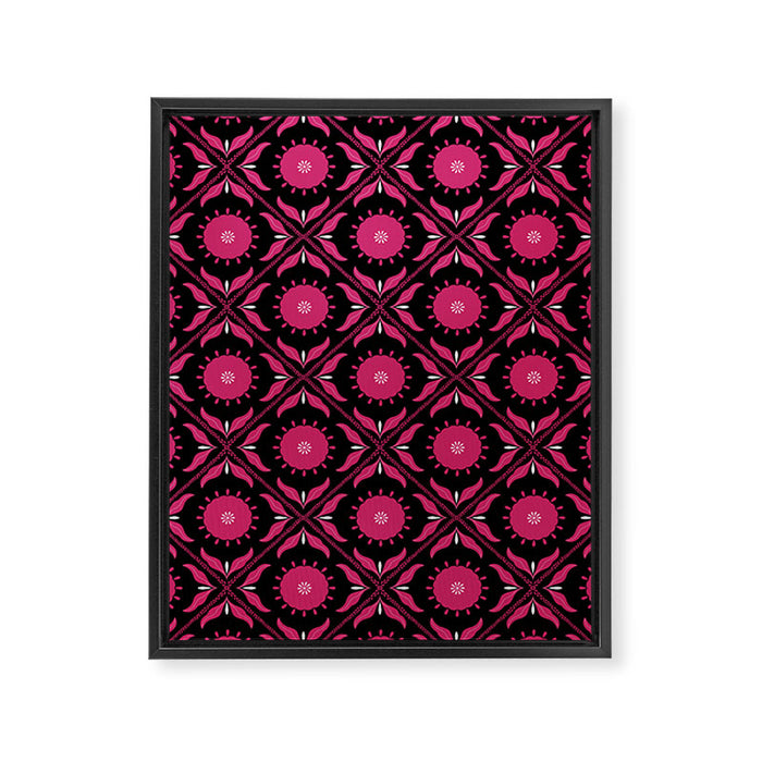 Cozy Pattern Framed Canvas Print Gallery Image 1