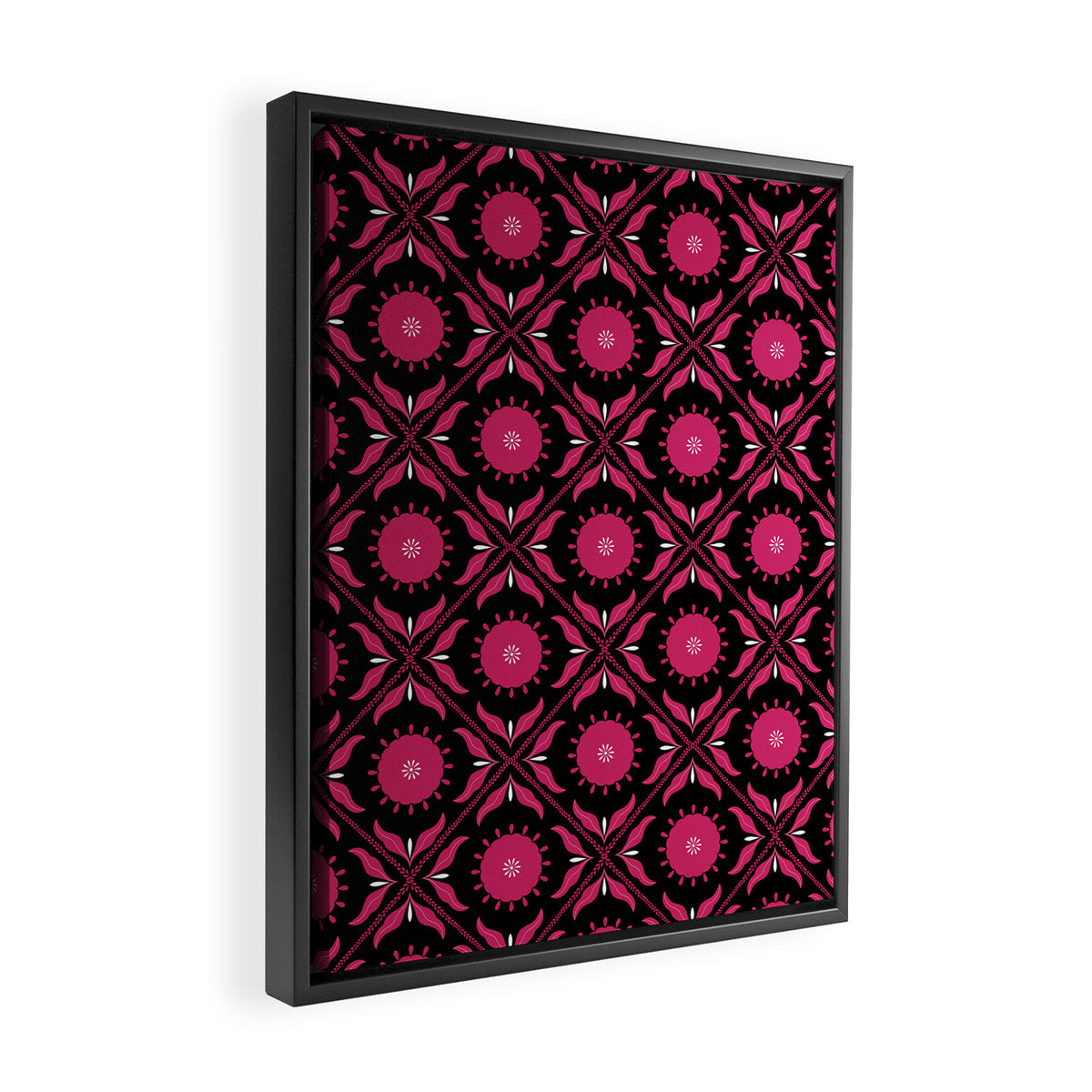 Cozy Pattern Framed Canvas Print Gallery Image 2