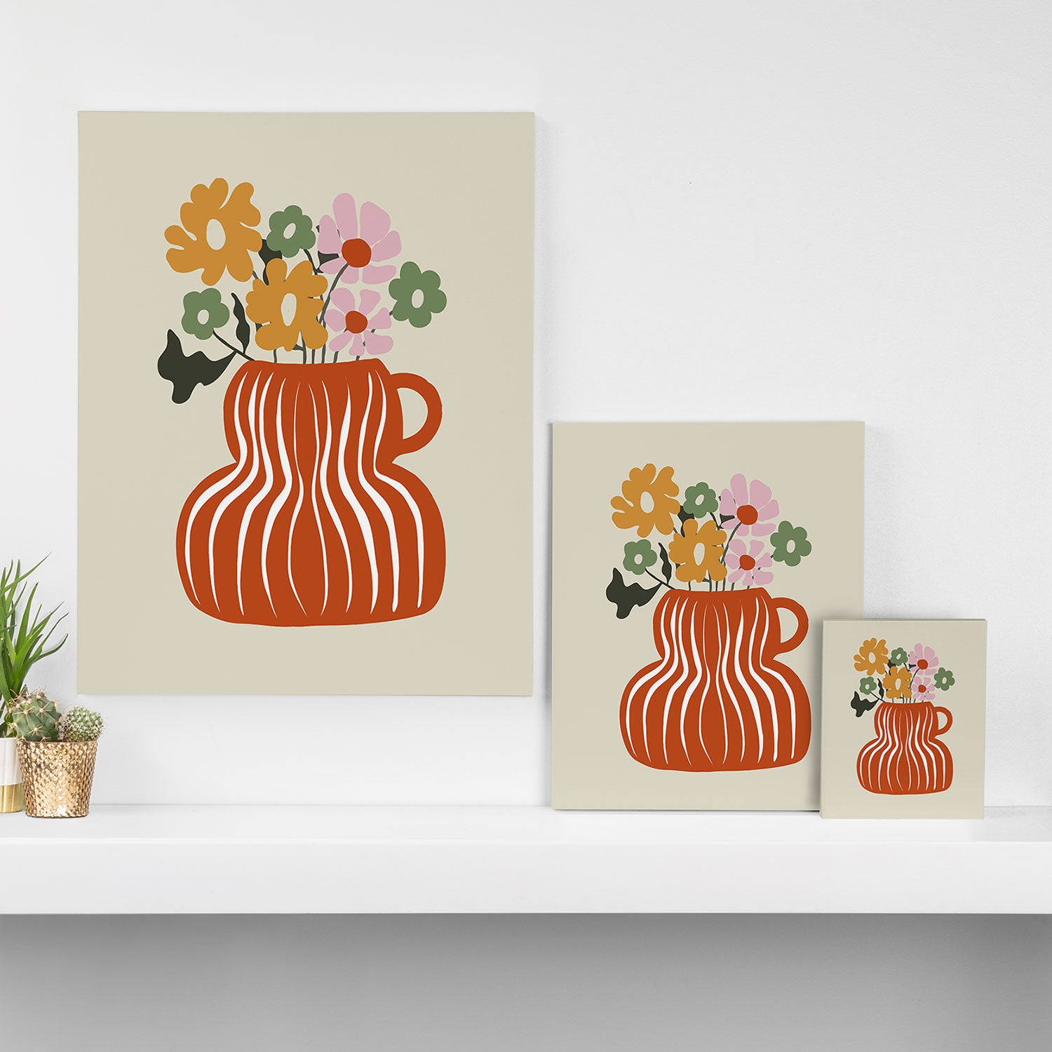 Daisy Jar Canvas Print Gallery Image 3