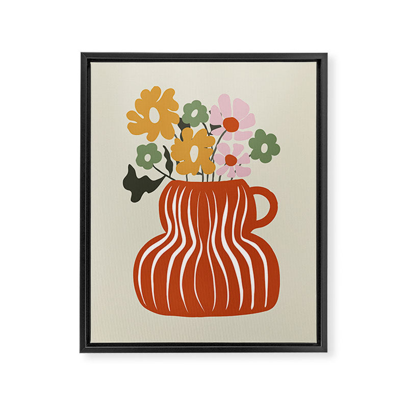 Daisy Jar Framed Canvas Print Gallery Image 6