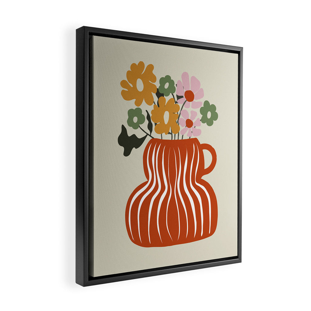 Daisy Jar Framed Canvas Print Gallery Image 2