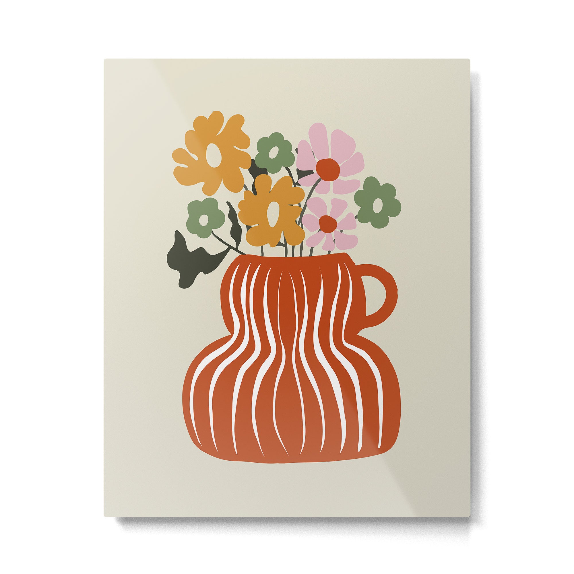 Daisy Jar Metal Print Gallery Image 4