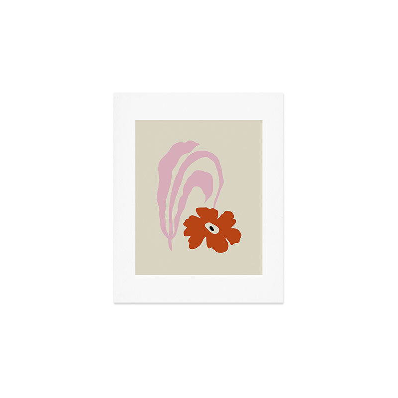 Dropping pink flower  Art Print Gallery Image 1