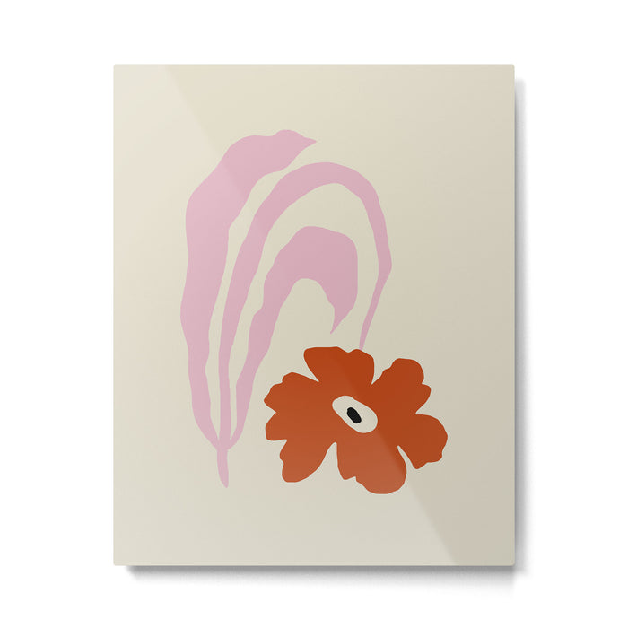 Dropping pink flower  Metal Print Gallery Image 1