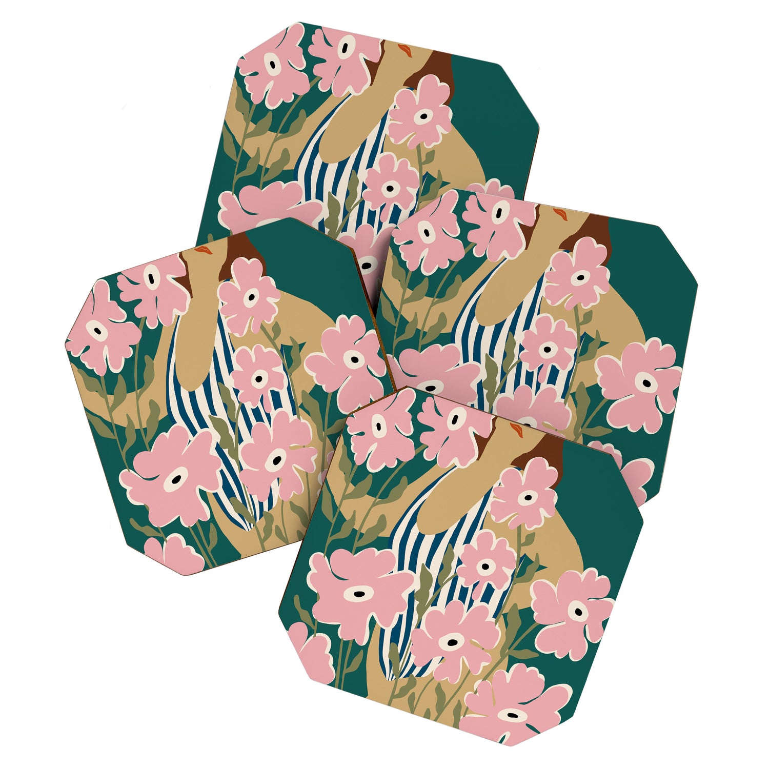 FLORAL FAT FUN FFF Coaster Gallery Image 1