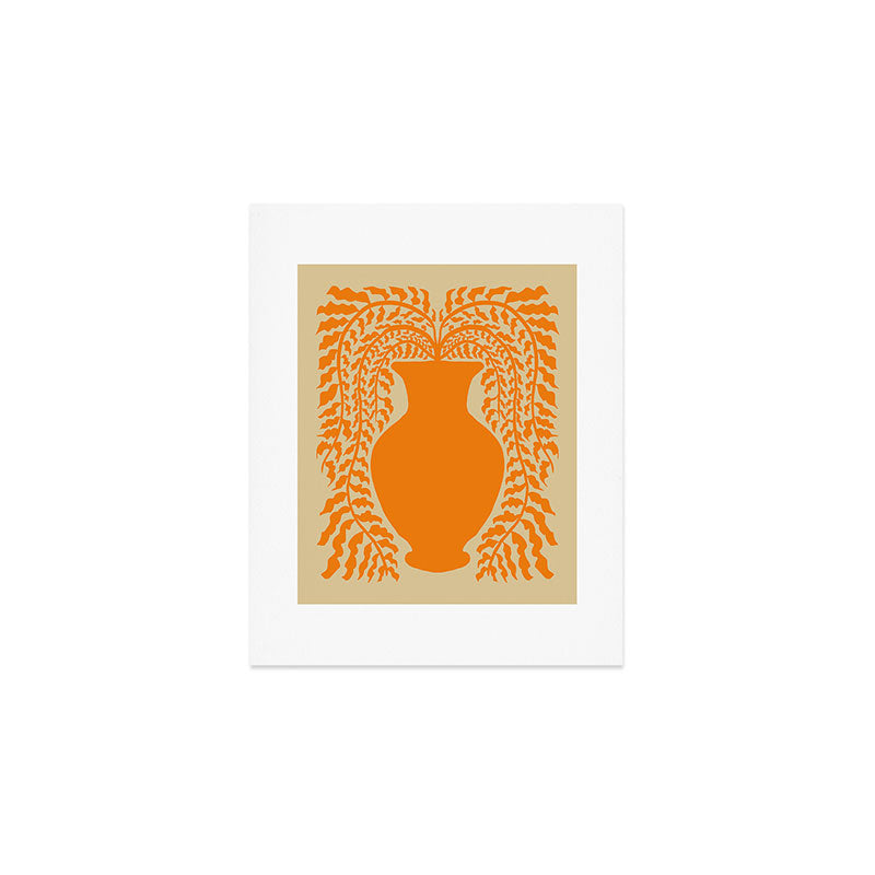 Floral fern Pottery  Art Print Gallery Image 1