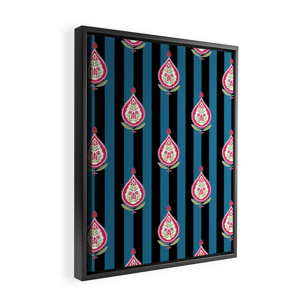 Floral Filigree Framed Canvas Print Gallery Image 2