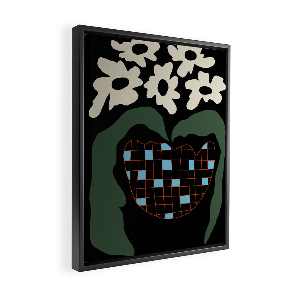 Floral fun night Framed Canvas Print Gallery Image 2