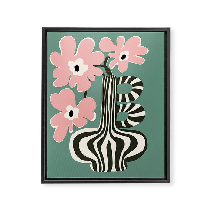 Floral strip  Framed Canvas Print Gallery Image 1