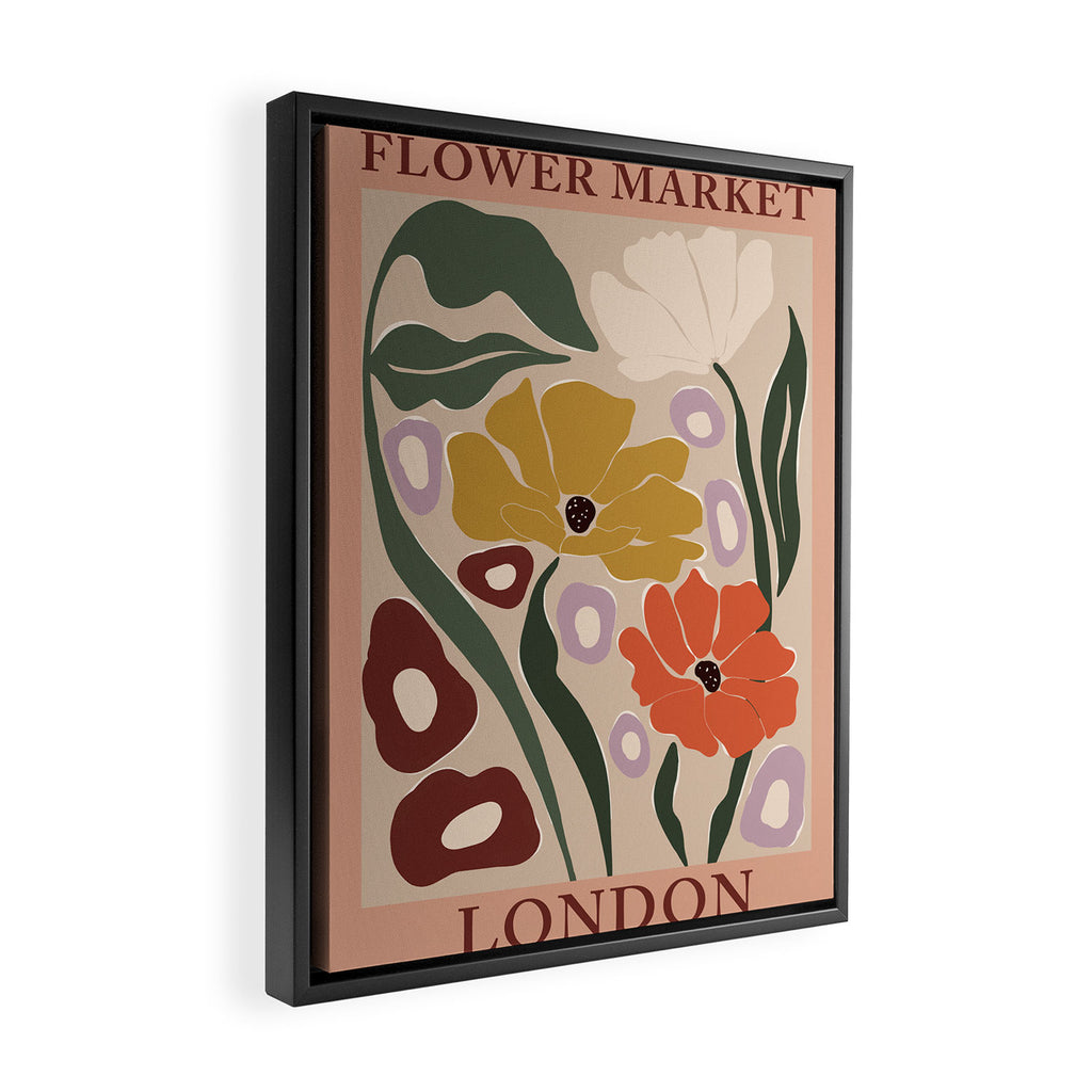 flower market london  Framed Canvas Print Gallery Image 2