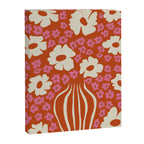 flower-pot in orange and pink Canvas Print Gallery Image 6