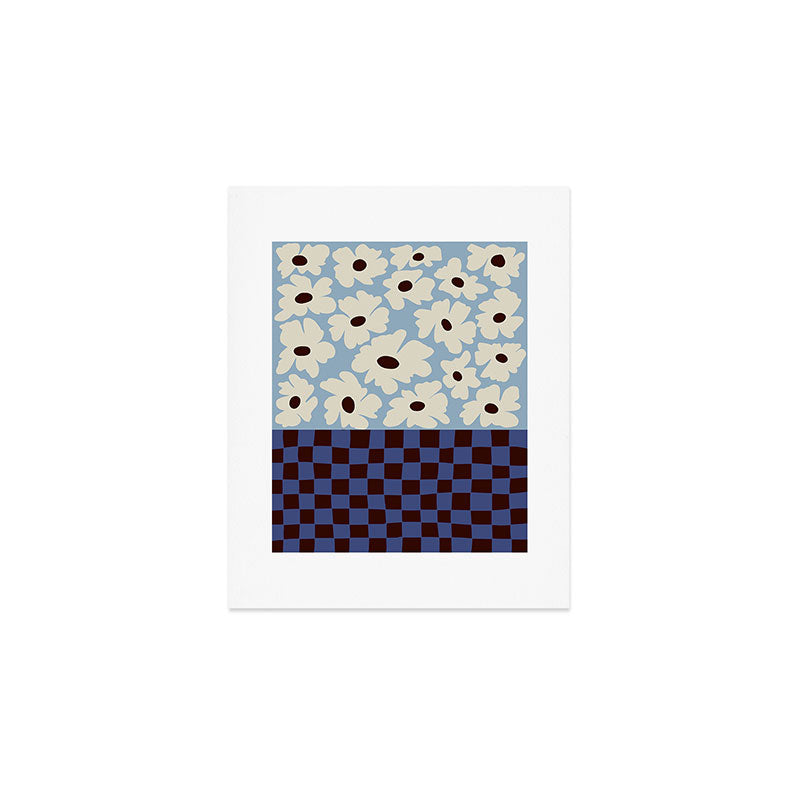 Flowers_checkerboard  Art Print Gallery Image 1
