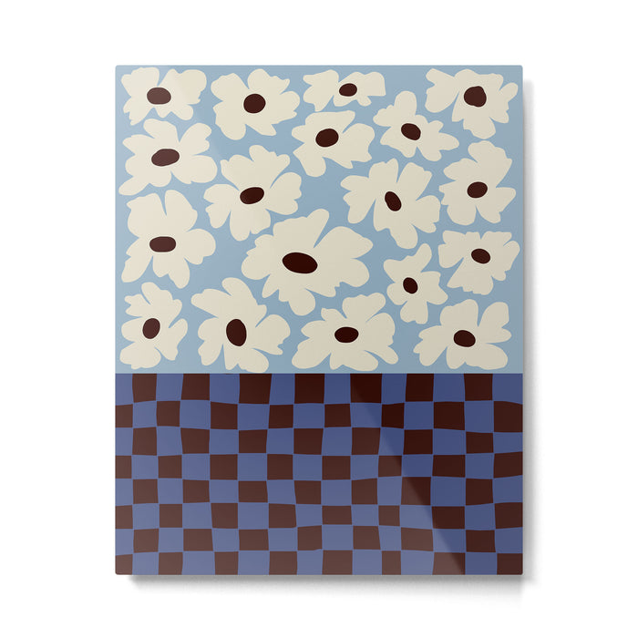 Flowers_checkerboard  Metal Print Gallery Image 1