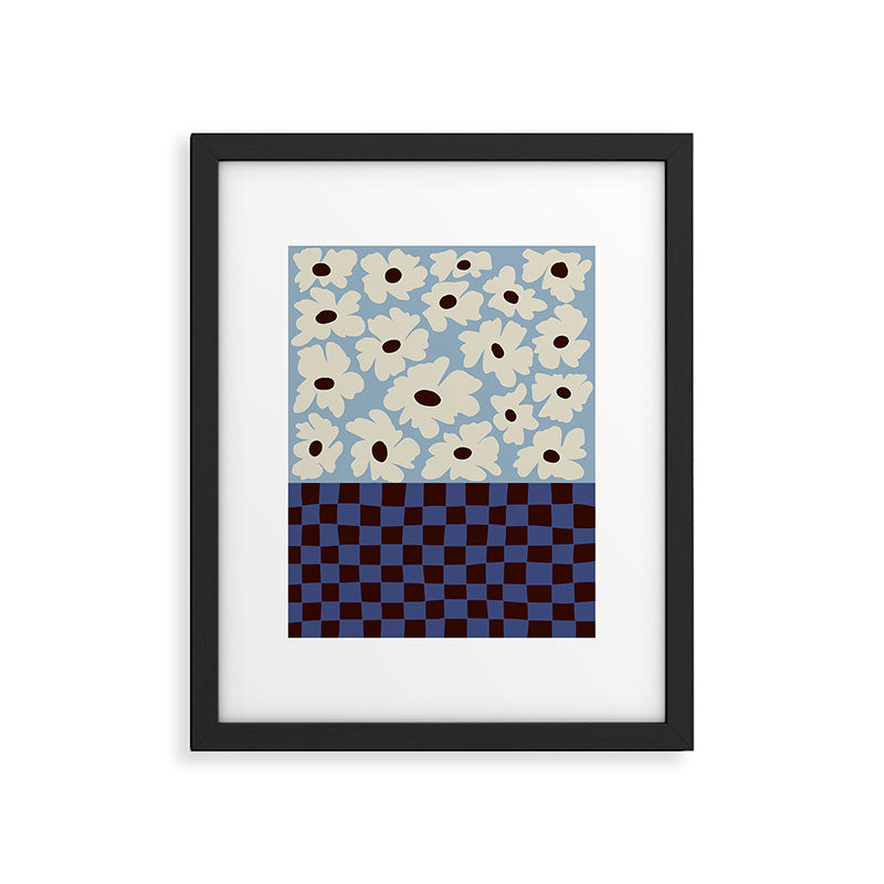 Flowers_checkerboard  Framed Art Print Gallery Image 5