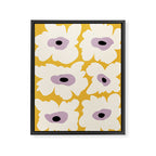 Fresh Poppy in yellow Framed Canvas Print Gallery Image 6