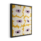 Fresh Poppy in yellow Framed Canvas Print Gallery Image 2