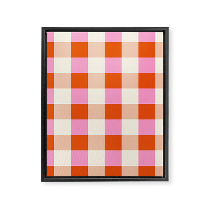 Gingham I Framed Canvas Print Gallery Image 8