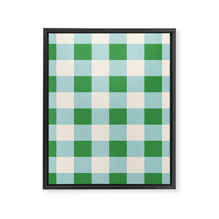 Gingham III Framed Canvas Print Gallery Image 1