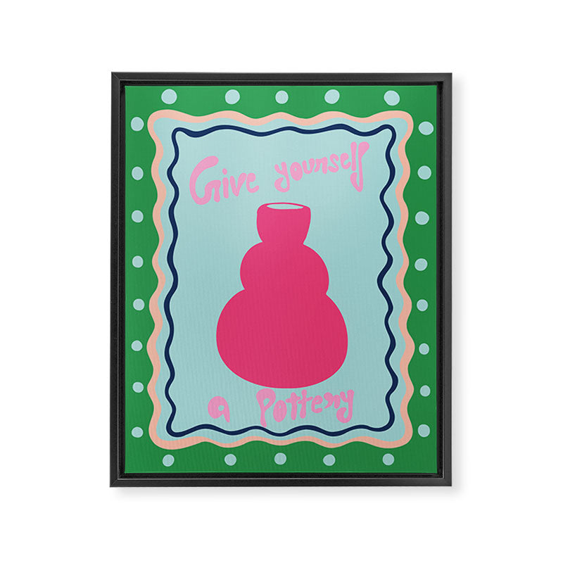 Give yourself a pottery Framed Canvas Print Gallery Image 6