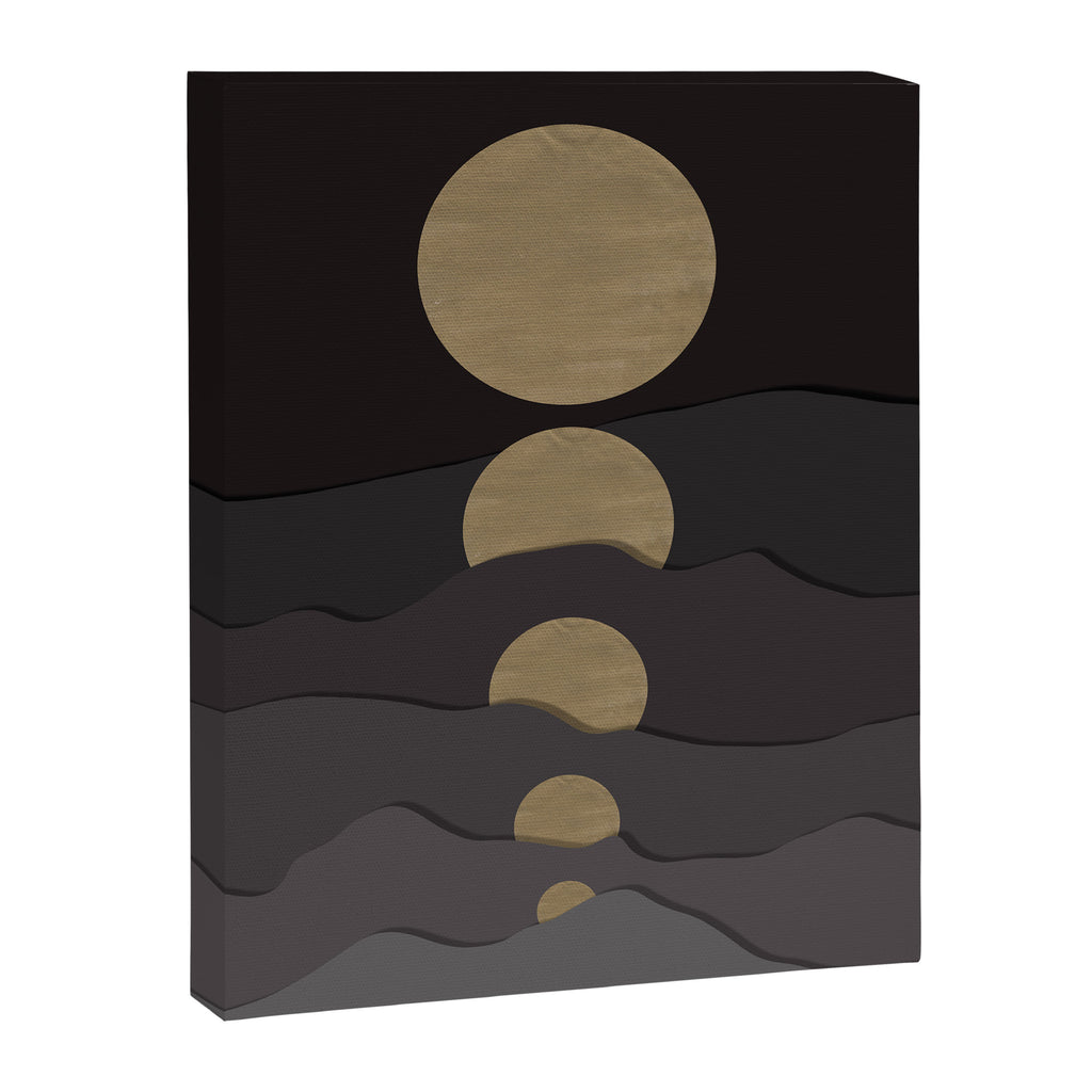 Golden moon phases  Canvas Print Gallery Image 8