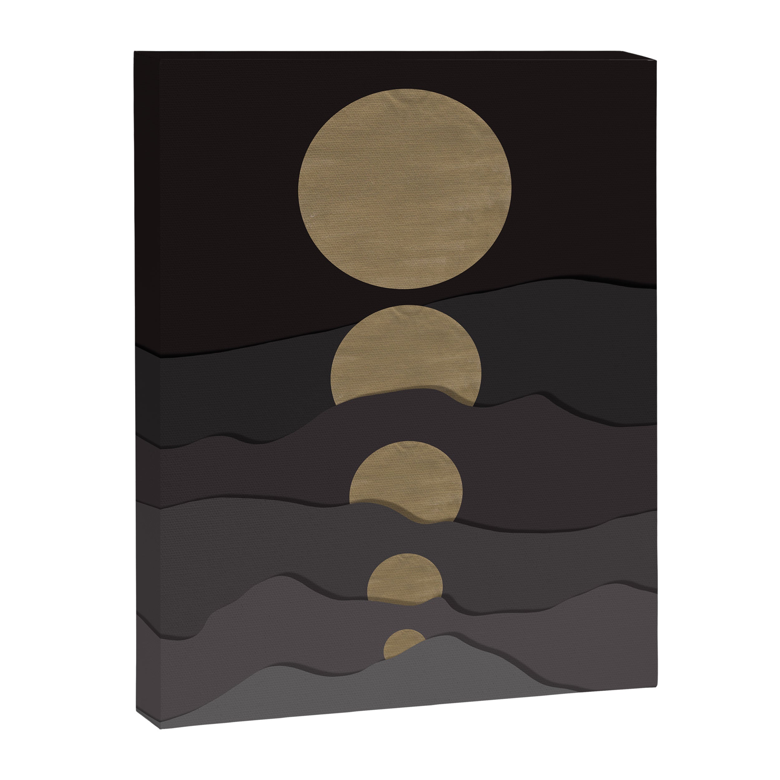 Golden moon phases  Canvas Print Gallery Image 8